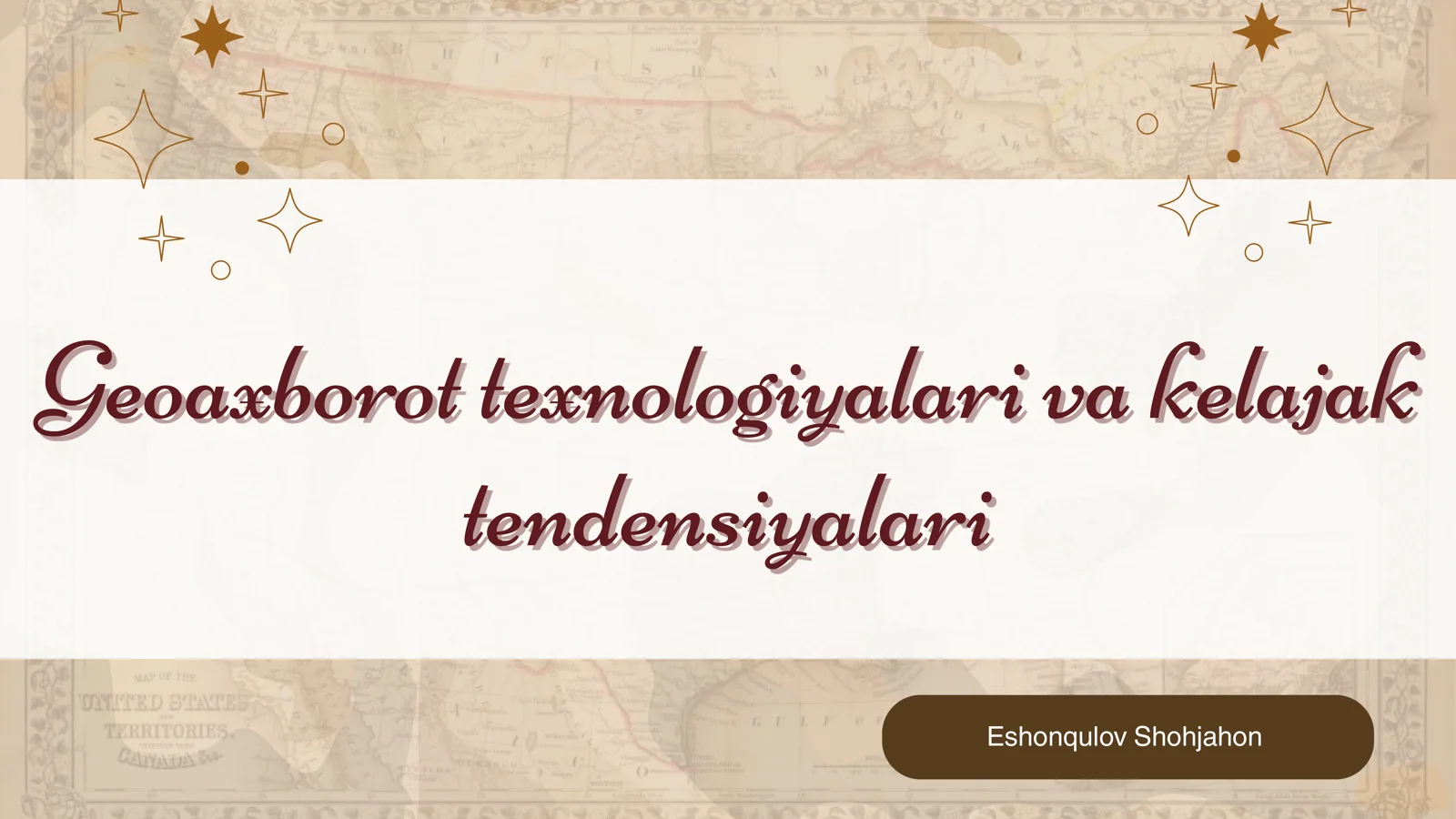 Geoaxborot texnologiyalari va kelajak tendensiyalari