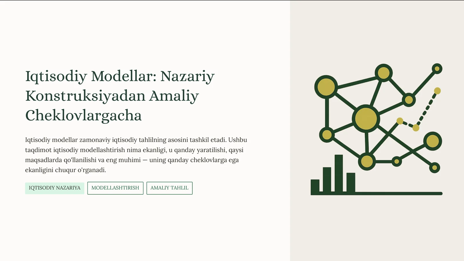 Iqtisodiy Modellar: Nazariy