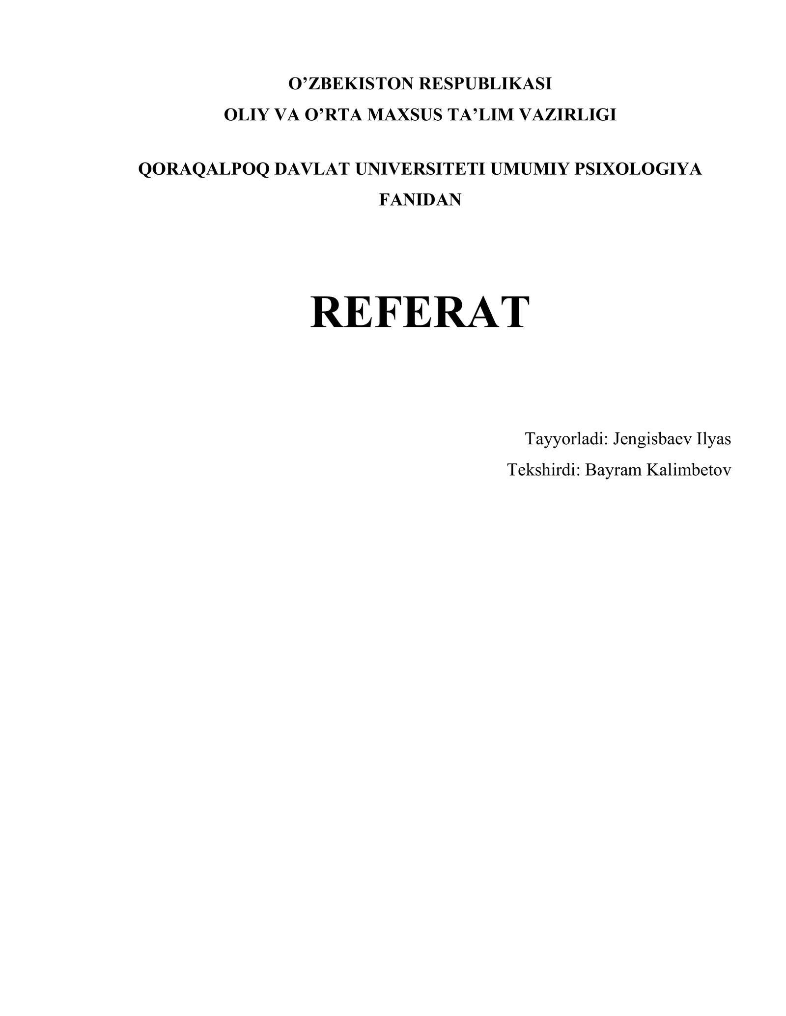 Shaxs to'g'risida refarat