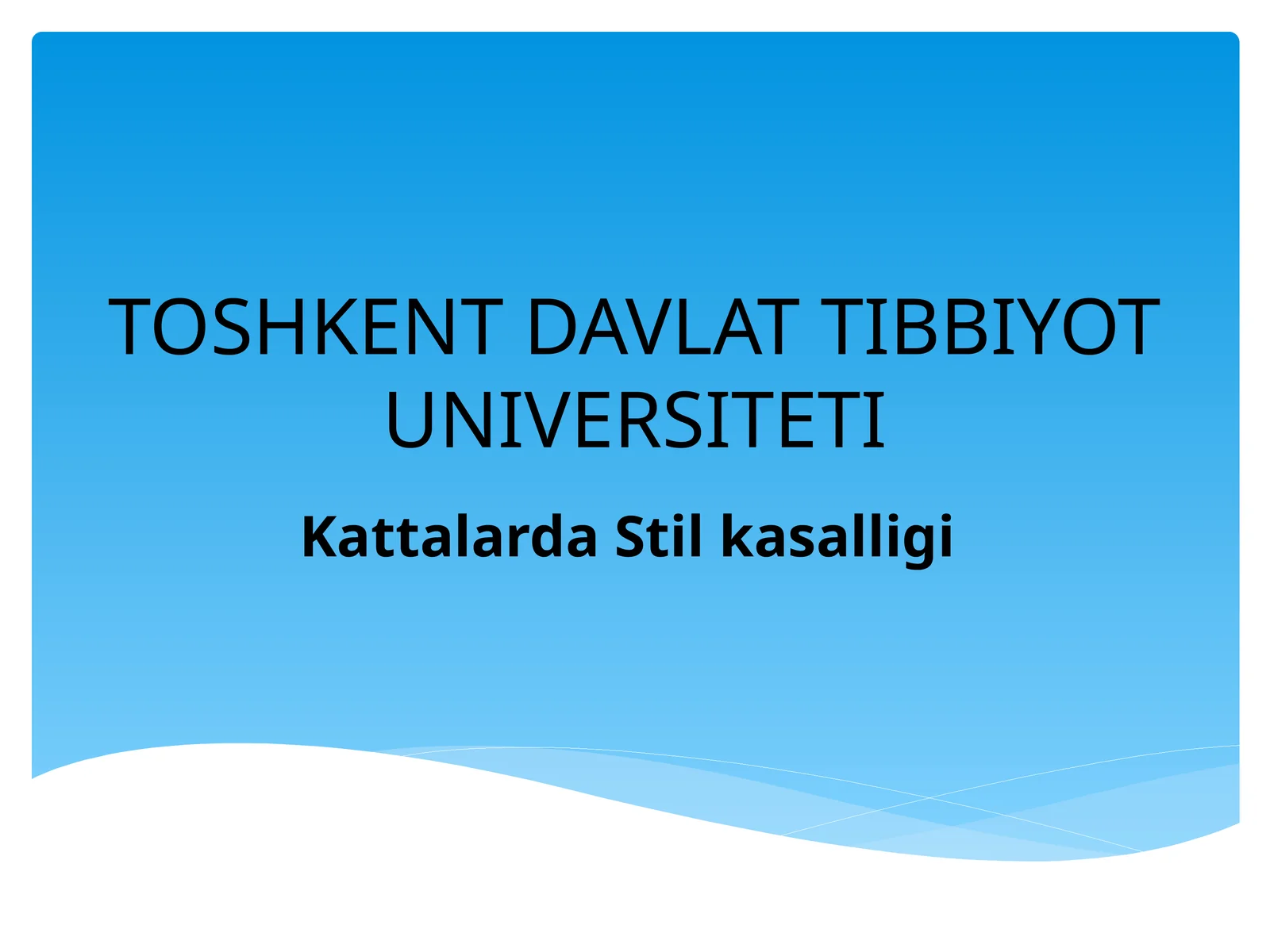 Kattalarda Stil kasalligi