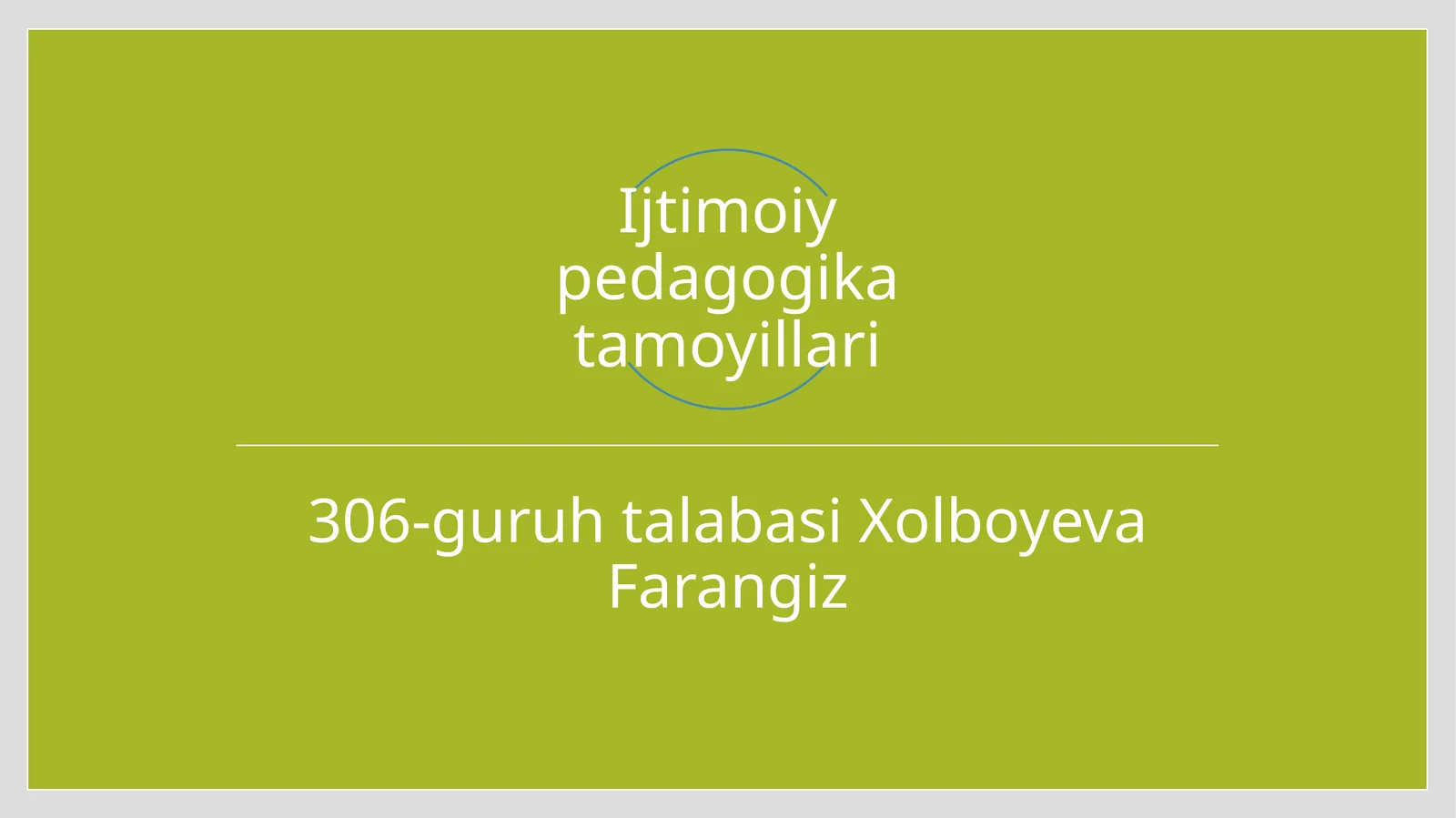 Ijtimoiy pedagogika tamoyillari