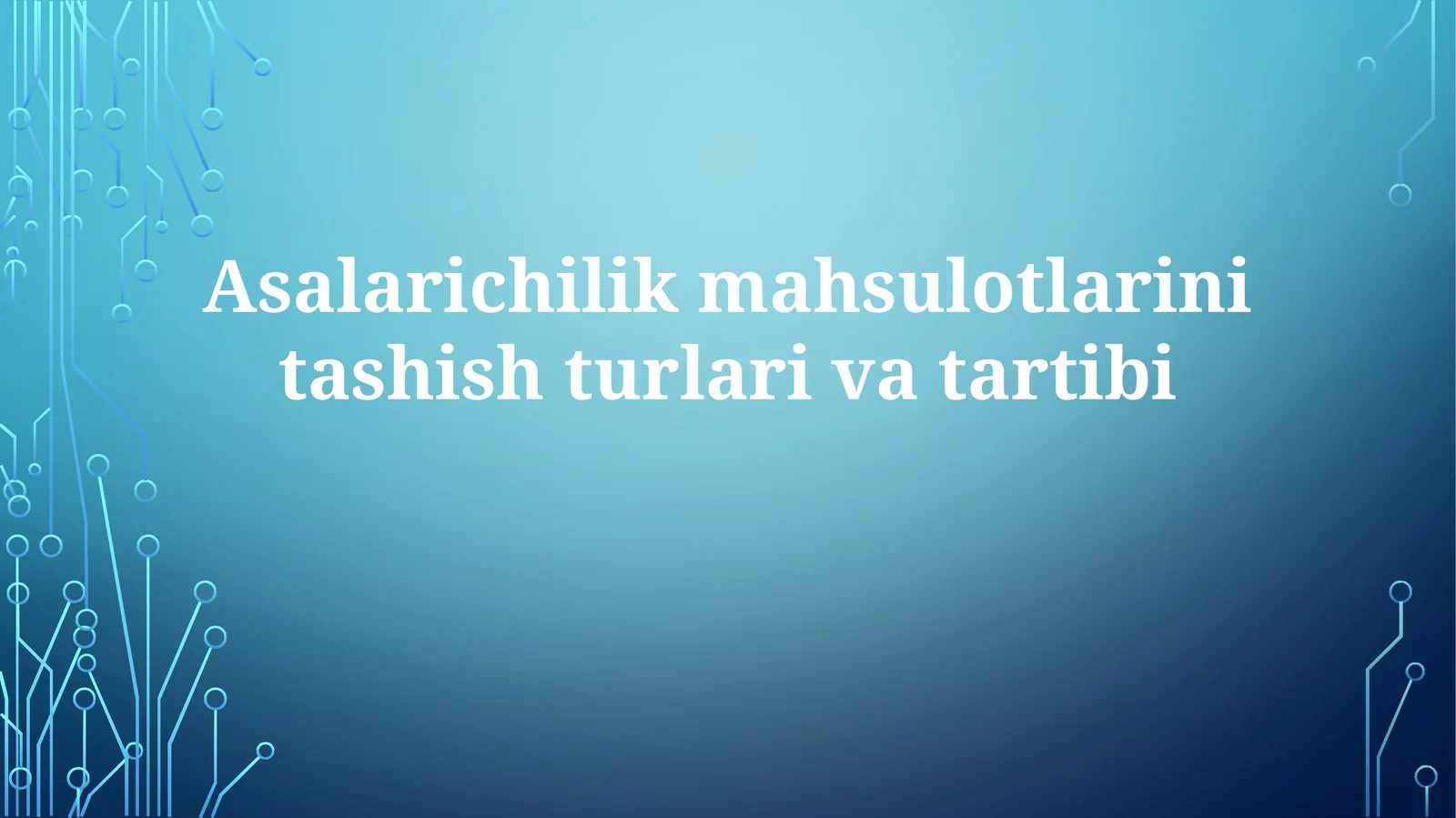 Asalarichilik mahsulotlarini tashish turlari
