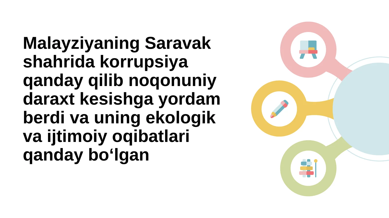 Noqonuniy daraxt kesishning ekologik va ijtimoiy oqibatlari (Saravak, Malayziyada)