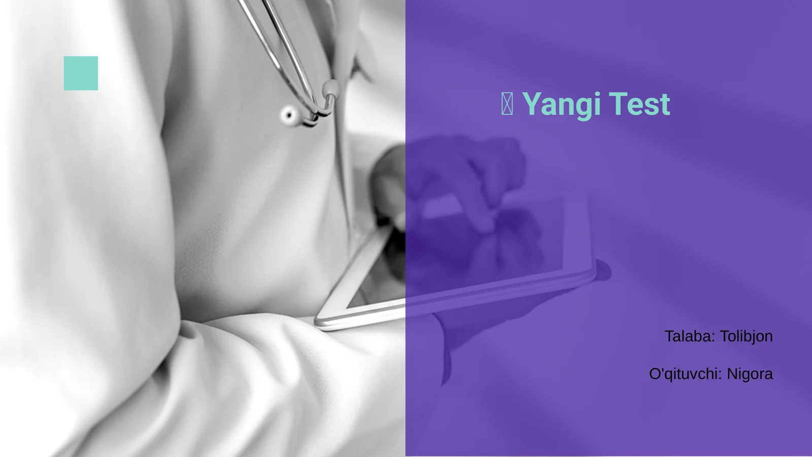 π Yangi Test