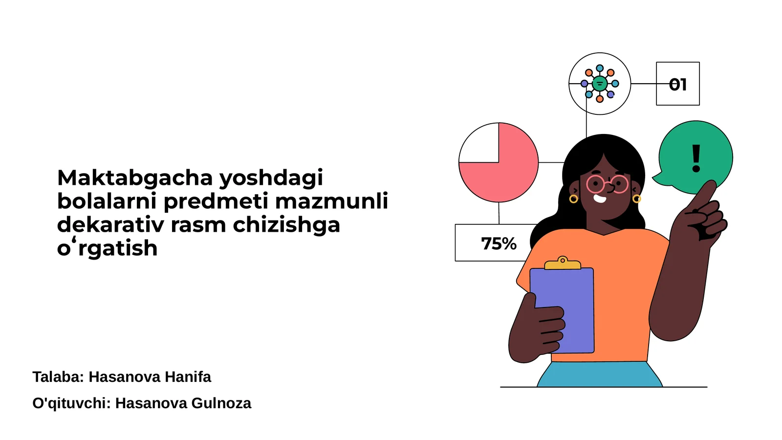 Maktabgacha yoshdagi bolalarni predmeti mazmunli dekarativ rasm chizishga oʻrgatish
