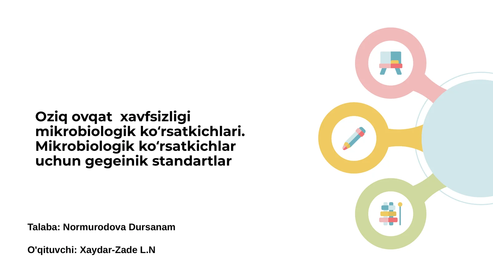 Oziq Ovqat Xavfsizligi Tushunchasi