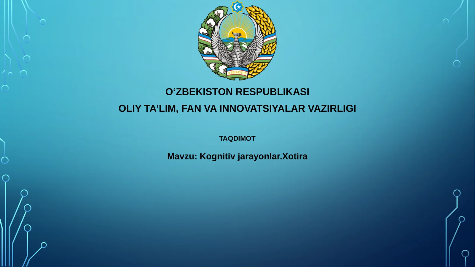 Kognitivjarayonlar.Xotira