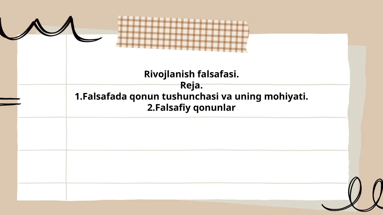 Falsafada qonun tushunchasi va uning mohiyati