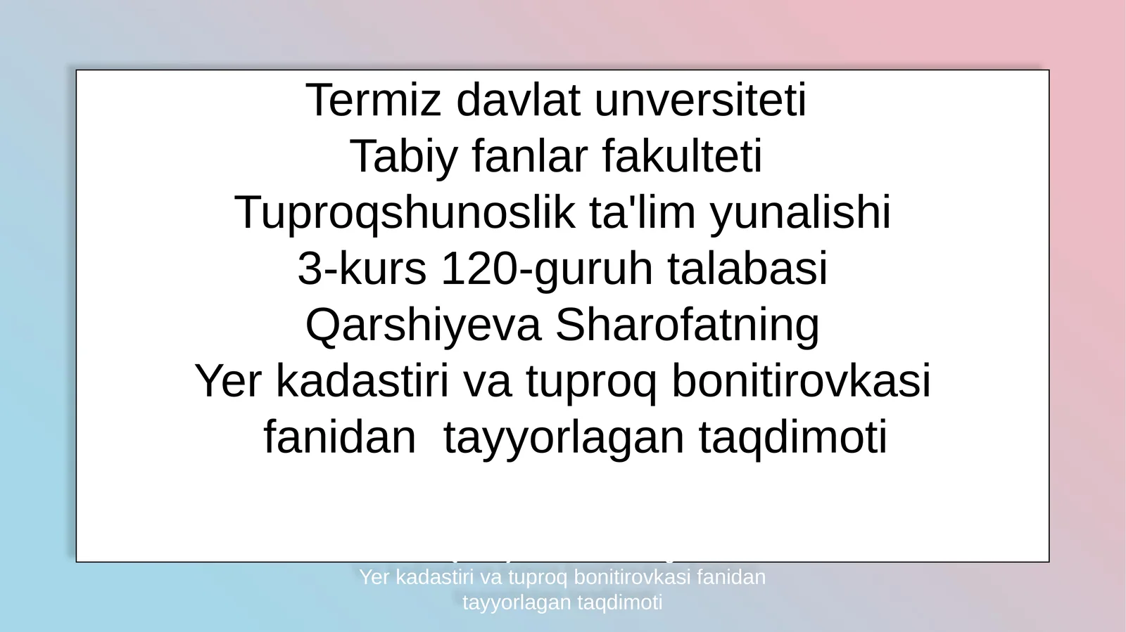 Ta'lim Yunalishlari