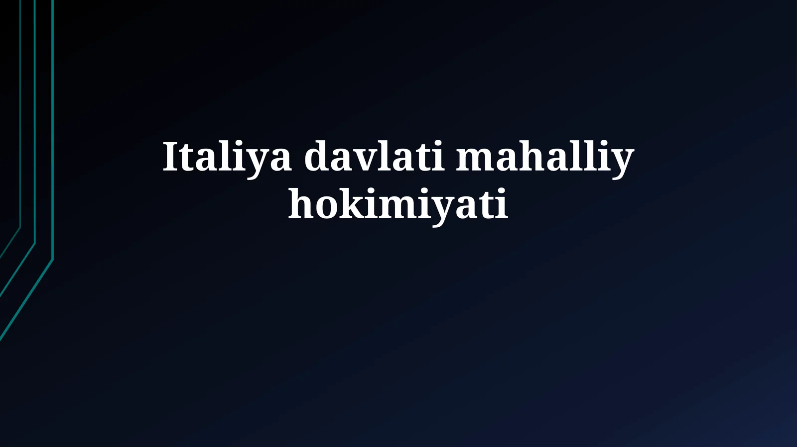 Italiya davlatimahalliyhokimiyati