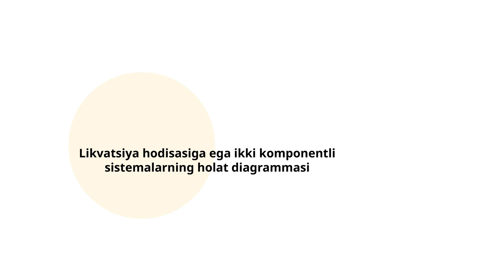 Likvatsiya hodisasi mavjud ikki komponentli sistemalarning umumiy holat diagrammalari