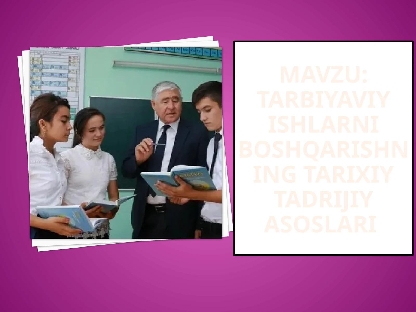 Tarbiyaviy ishlarni boshqarishning tarixiy tadrijiy asoslari