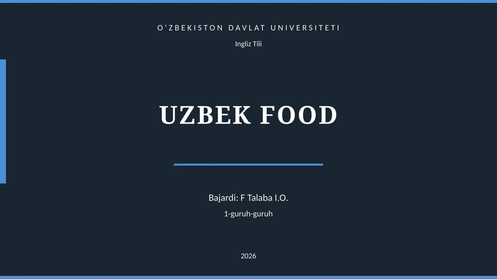 UZBEK FOOD
