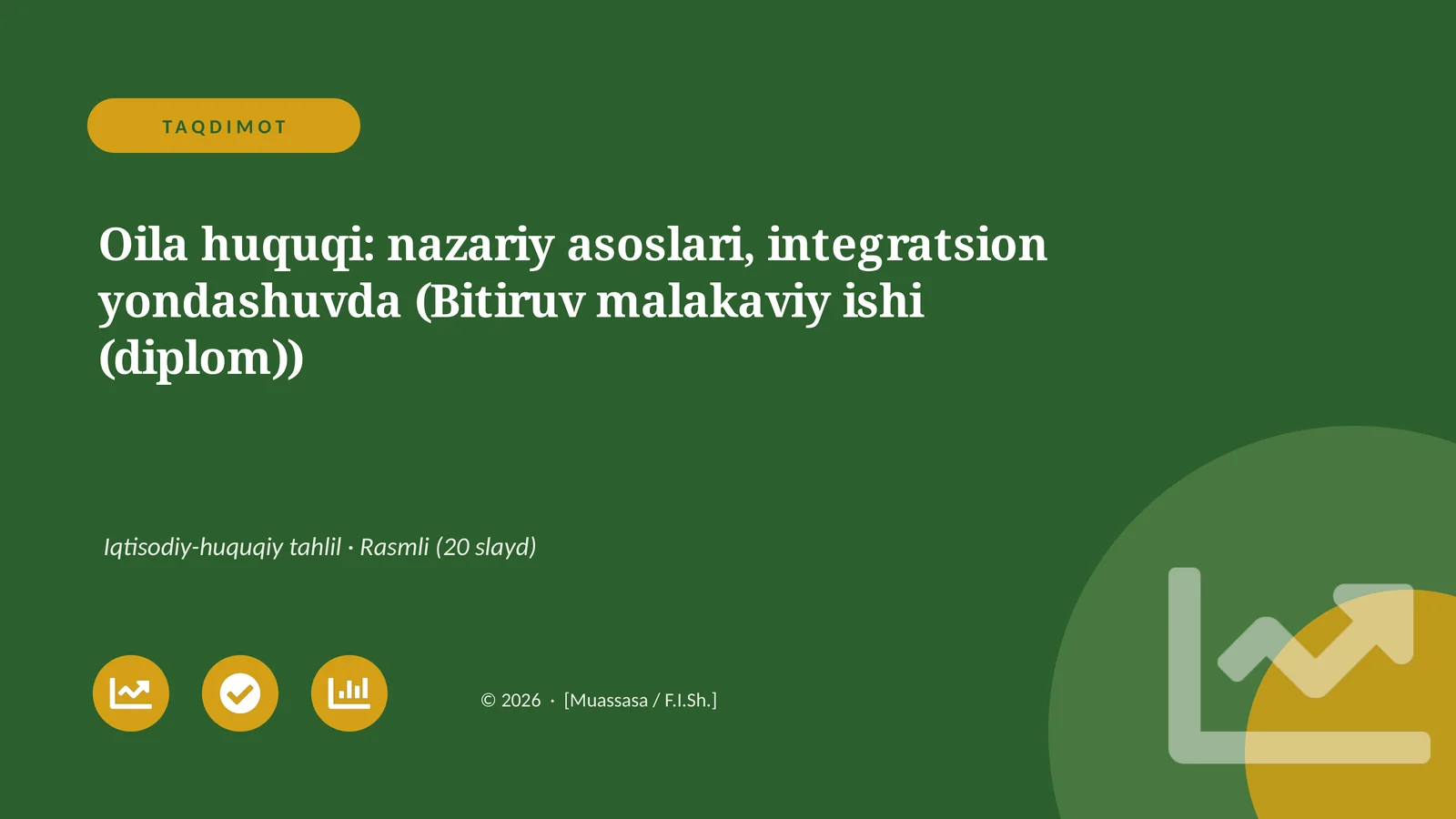 Oila huquqi: nazariy asoslari, integratsion yondashuvda (Bitiruv malakaviy ishi)