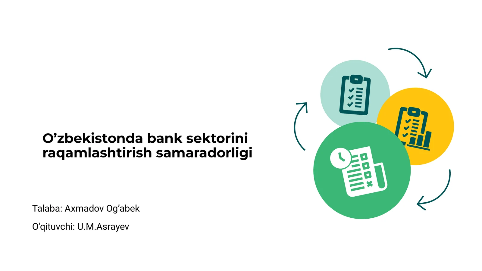 O’zbekistonda bank sektorini raqamlashtirish samaradorligi