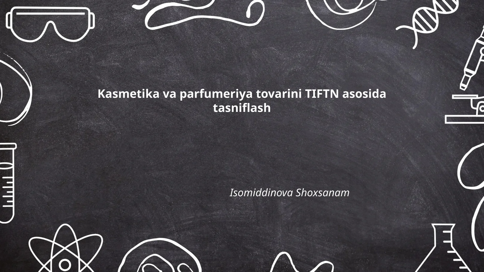 Kasmetika va parfumeriya tovarini TIFTN asosida tasniflash