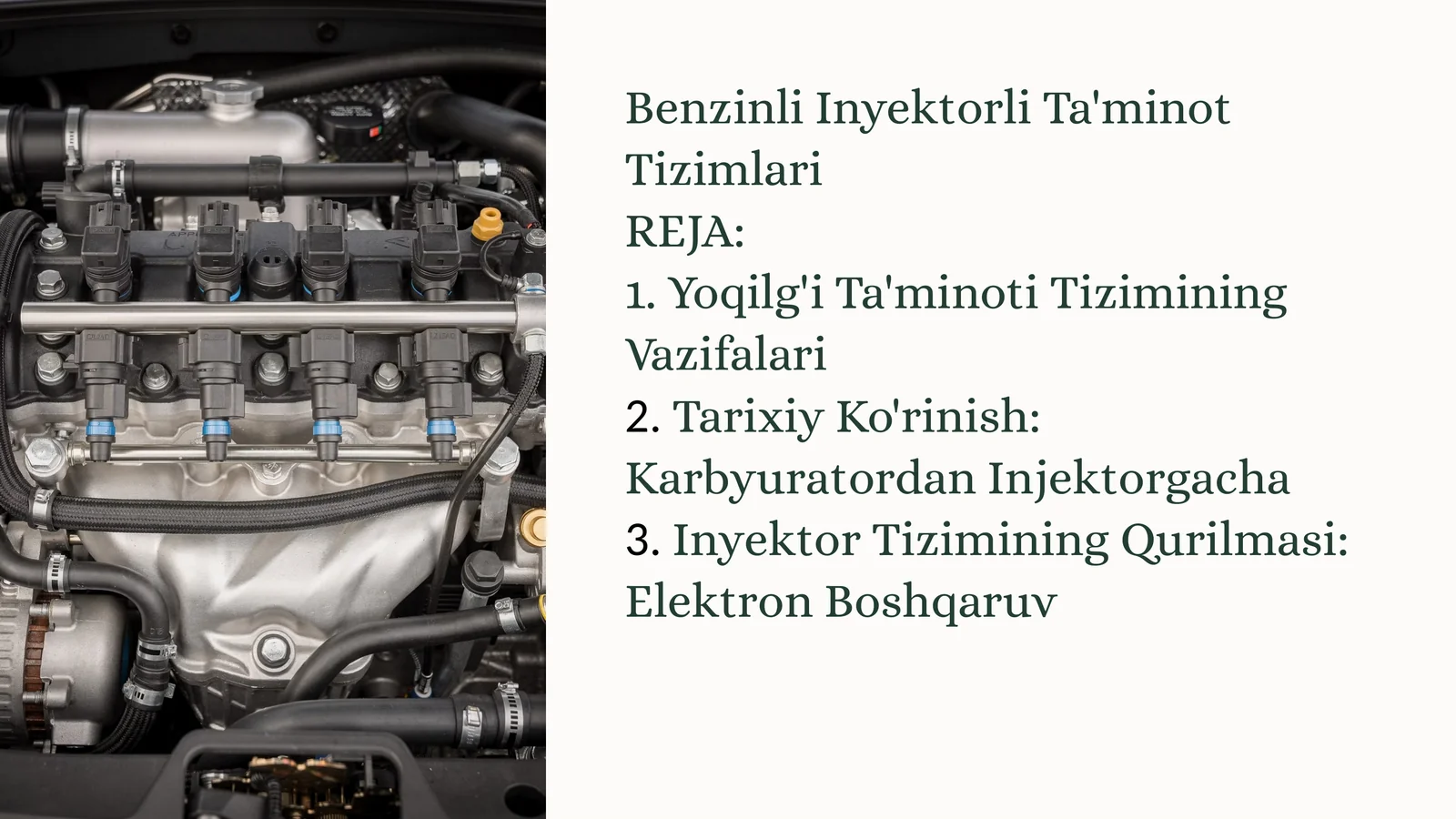 Benzinli Inyektorli Ta'minot Tizimlari