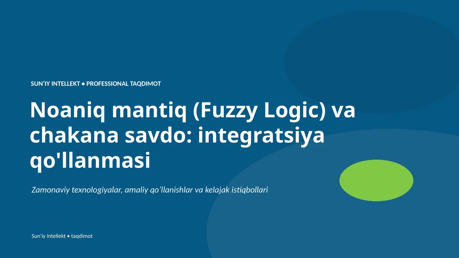 Noaniq mantiq (Fuzzy Logic) va chakana savdo: integratsiya qo'llanmasi