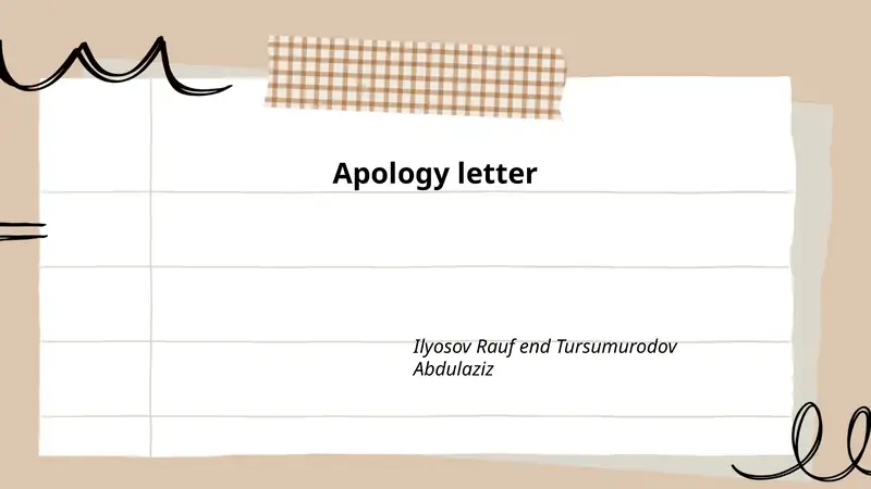 Apology letter