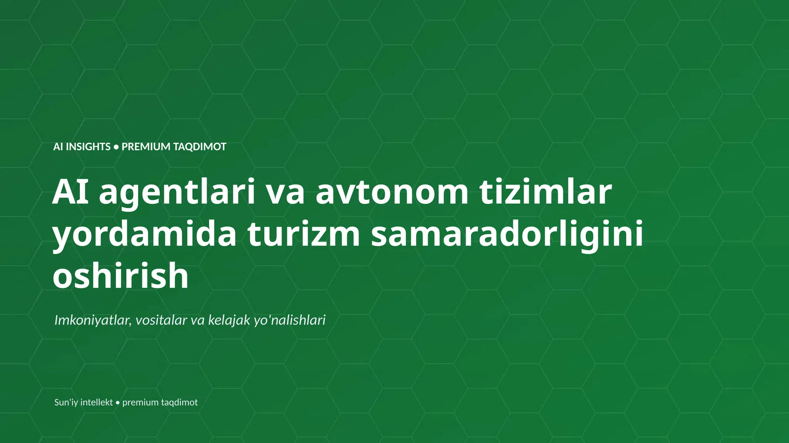 Sun'iy intellekt • premium taqdimot