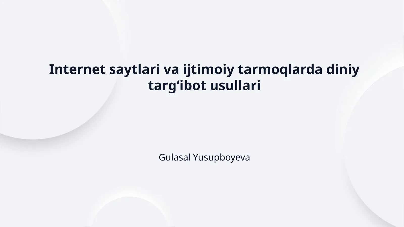 Internet saytlari va ijtimoiy tarmoqlarda diniy targʻibot usullari