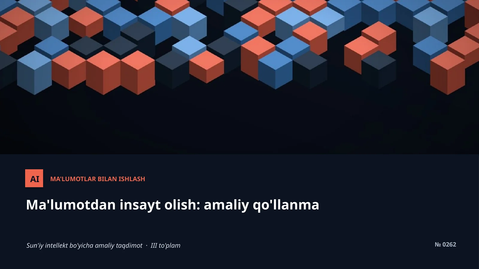 Ma'lumotlar bilan ishlash