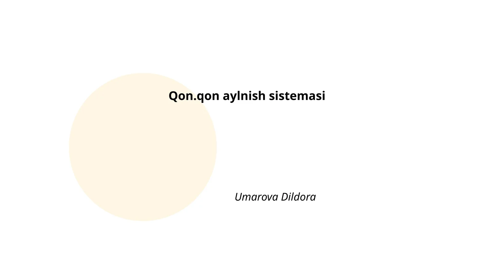 Qon.qon aylnish sistemasi