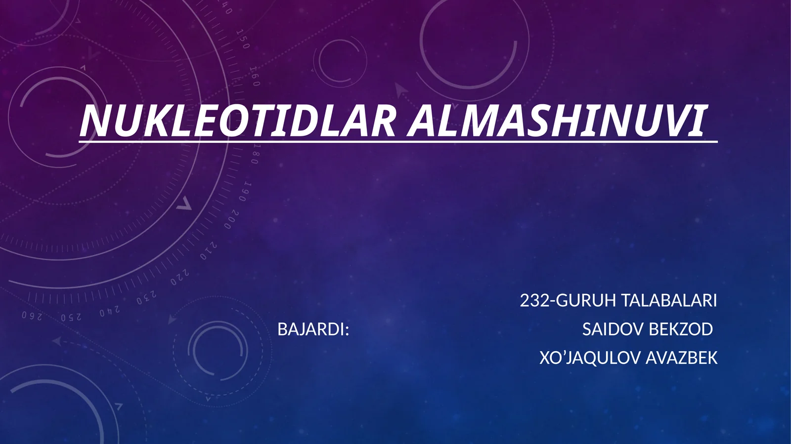 Nukleotidlar almashinuvi