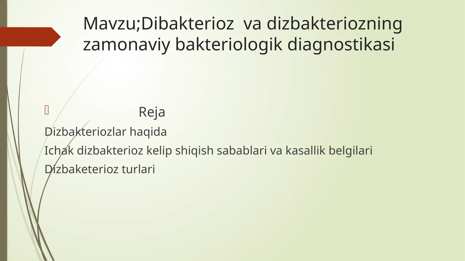 Dibakterioz va dizbakteriozning zamonaviy bakteriologik diagnostikasi