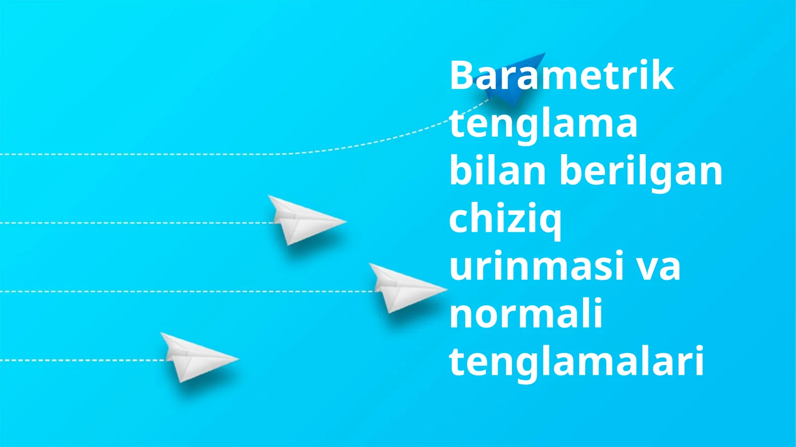 Barametriktenglamabilanberilganchiziqurinmasivanormalitenglamalari