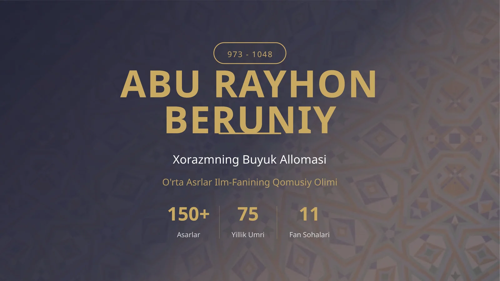 ABU RAYHON BERUNIY