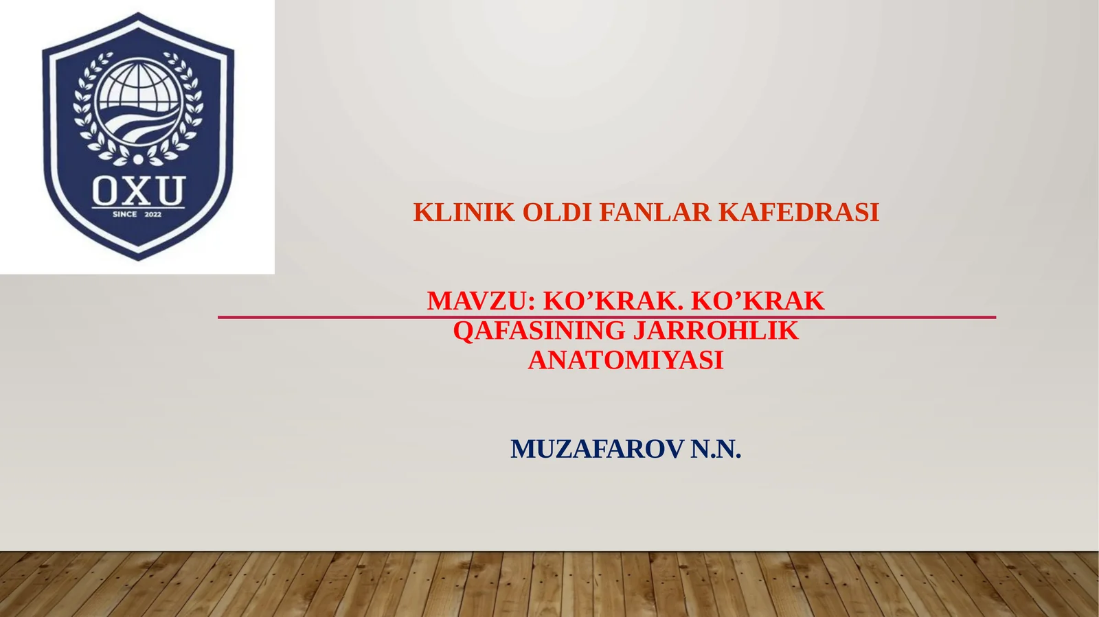 Ko'krak qafasining jarrohlik anatomiyasi