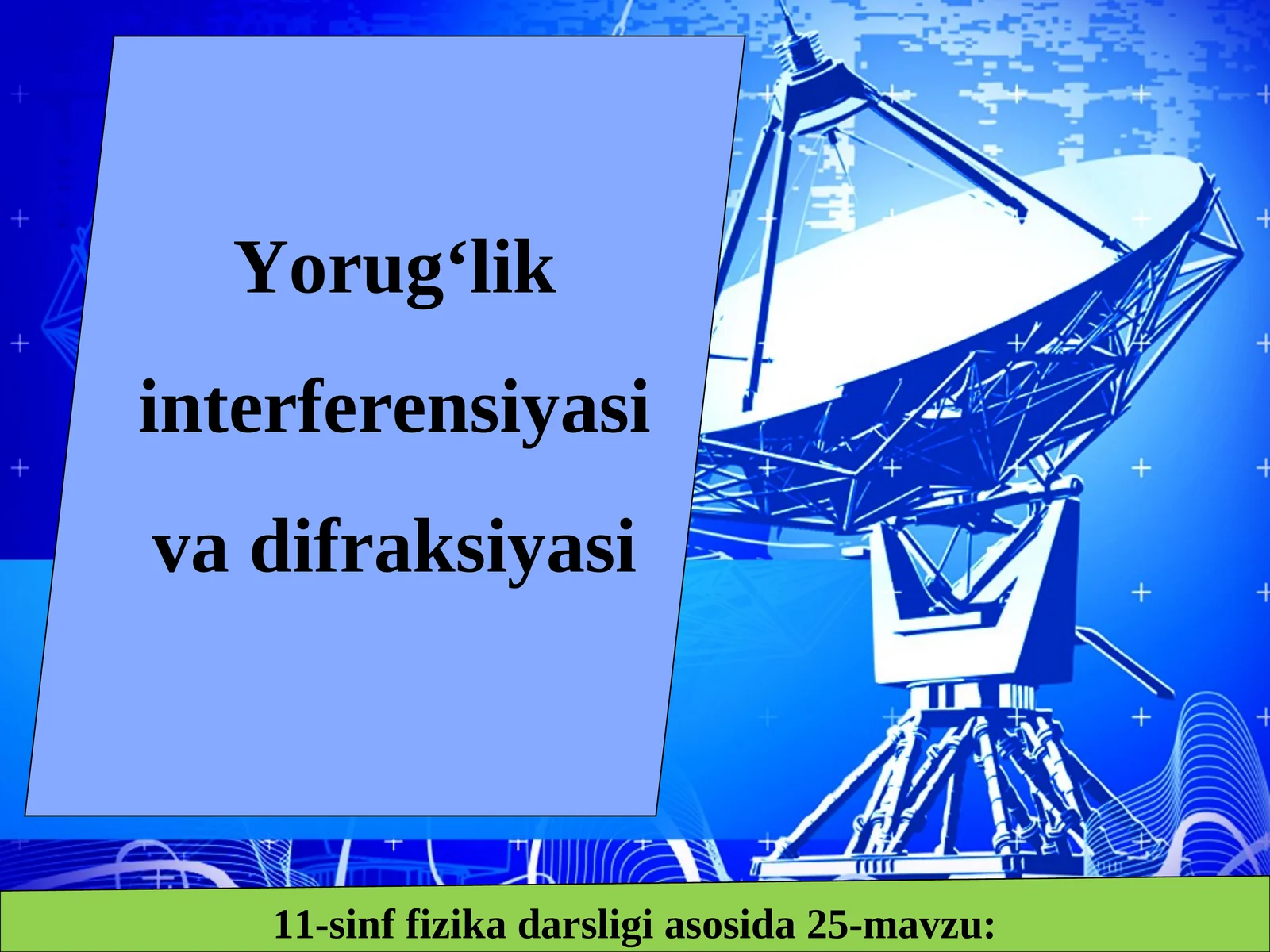 Yorug'lik interferensiyasi va difraksiyasi