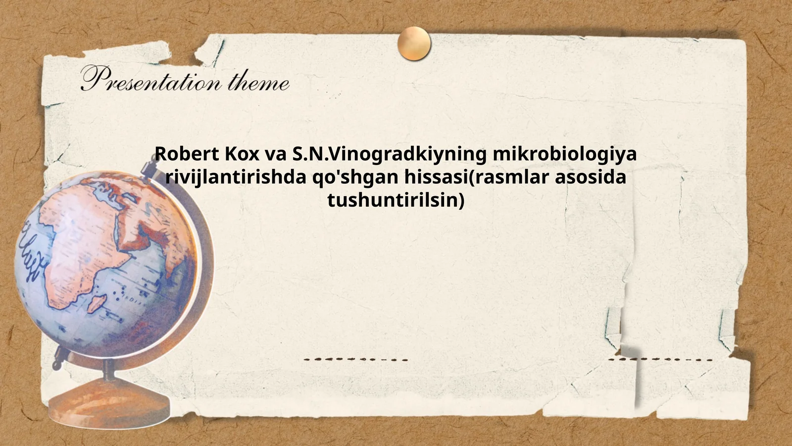 Robert Kox va S.N.Vinogradkiyning mikrobiologiya rivijlantirishda qo'shgan hissasi(rasmlar asosida tushuntirilsin)