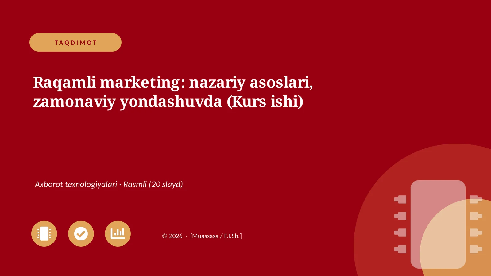 Raqamli marketing: nazariy asoslari, zamonaviy yondashuvda