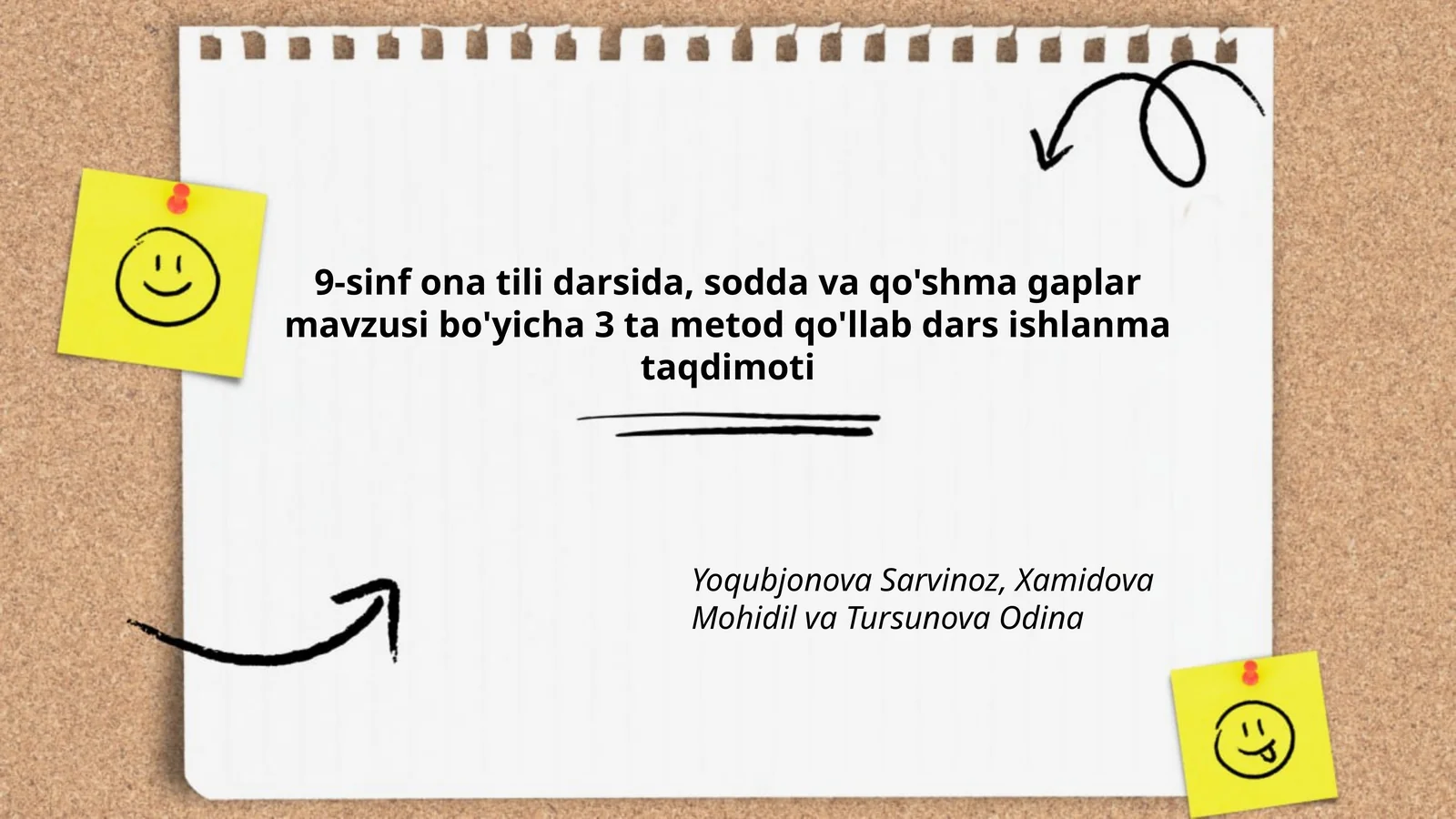Sodda va qo'shma gaplar mavzusi