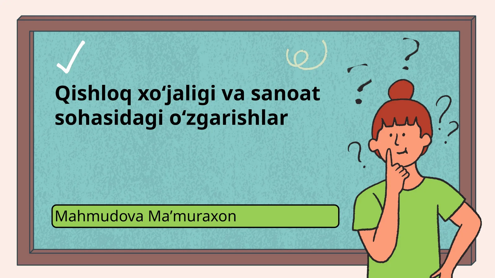 Qishloq xoʻjaligi va sanoat sohasidagi oʻzgarishlar