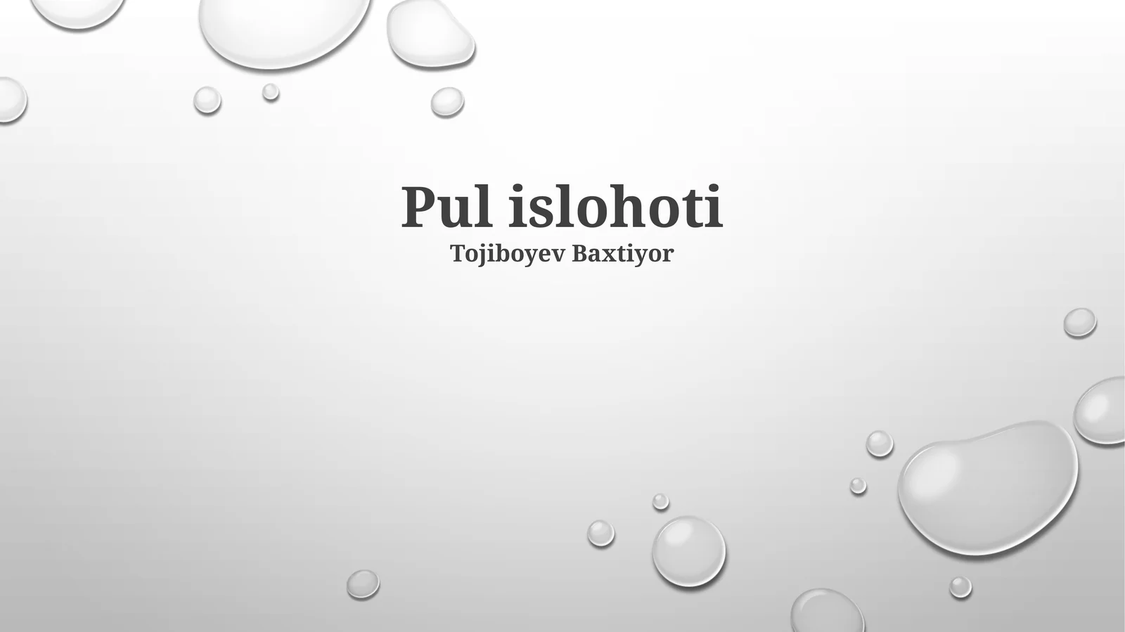 Pul islohoti