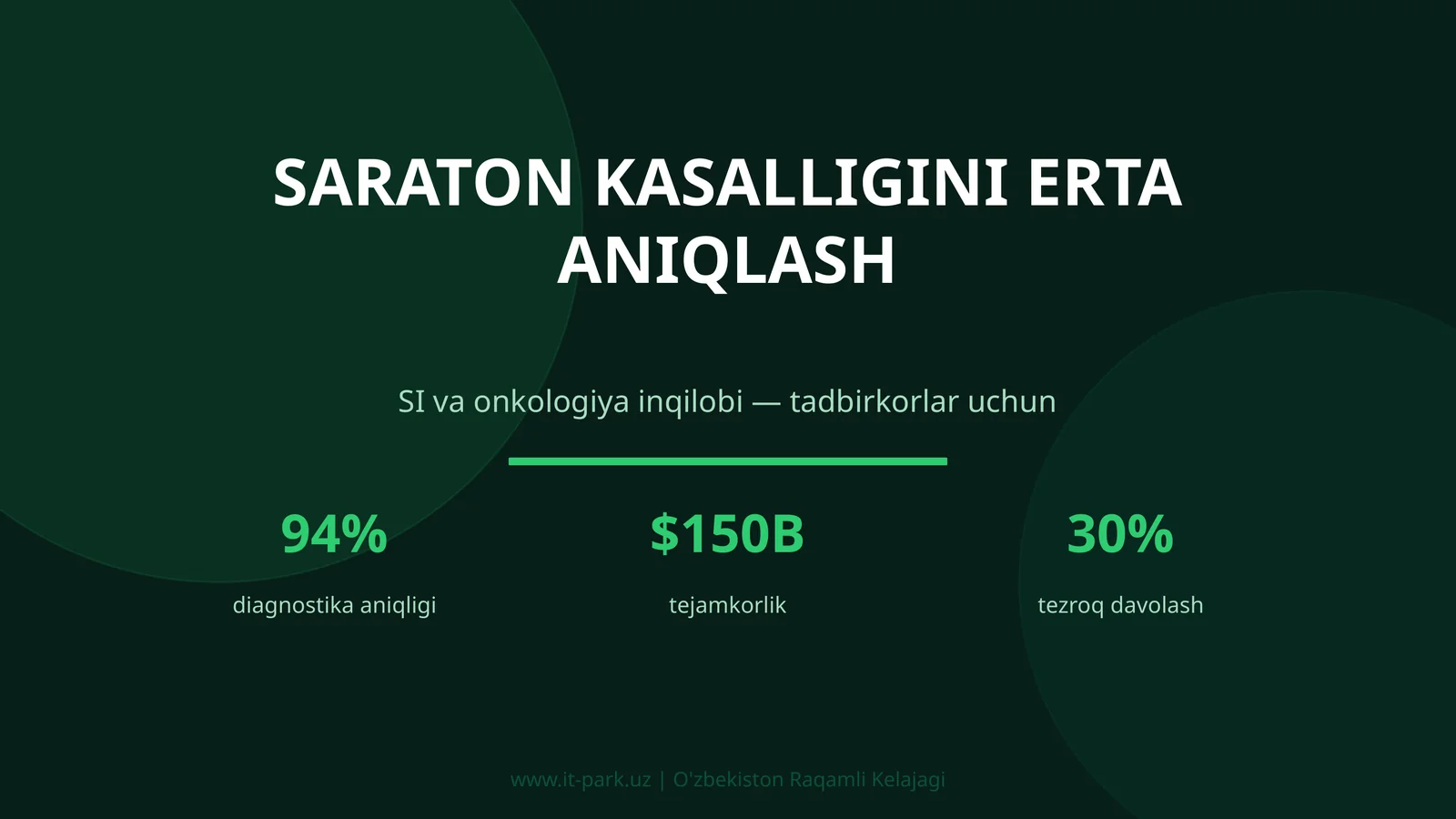 SARATON KASALLIGINI ERTA ANIQLASH