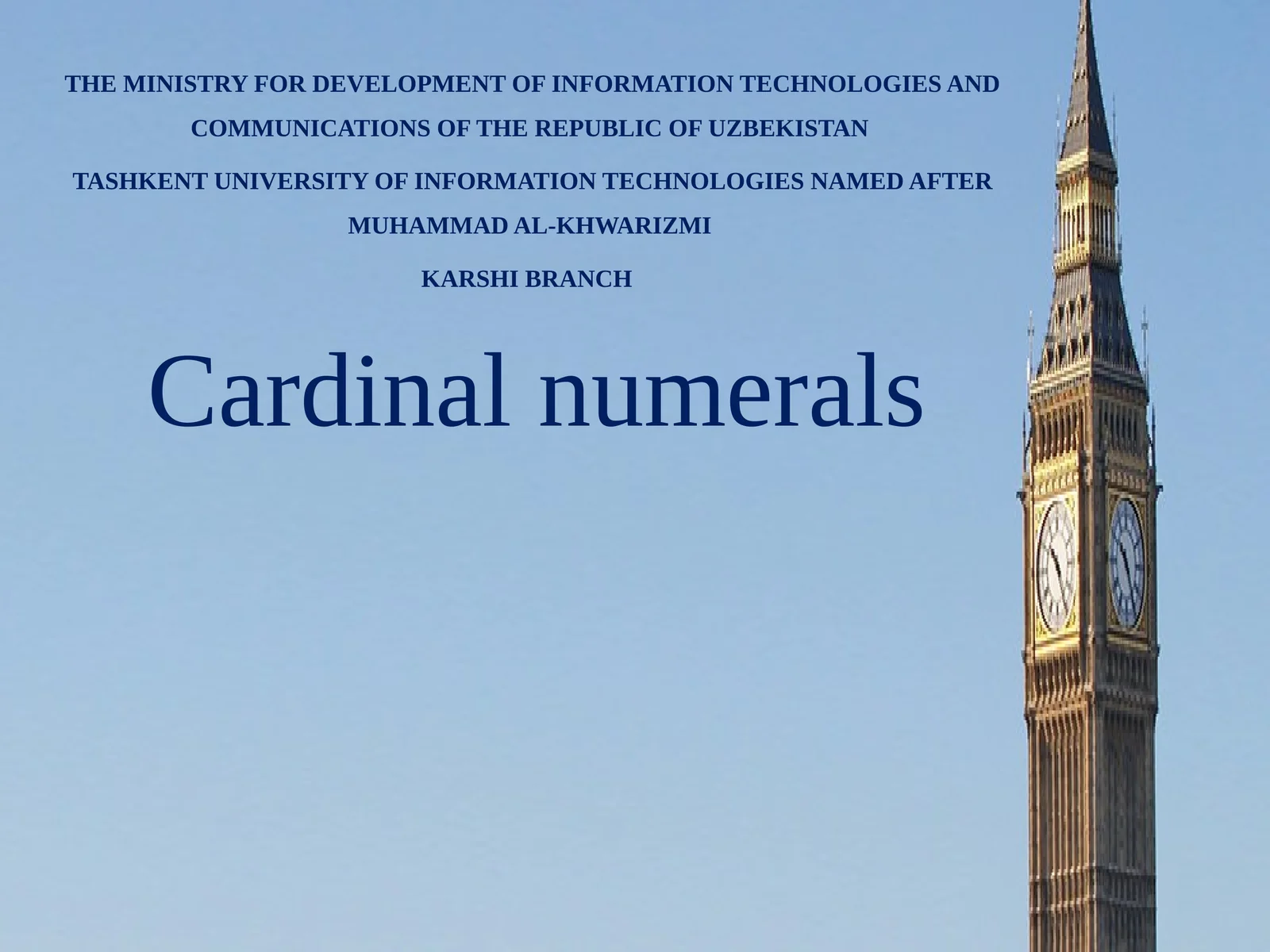 Cardinal numerals