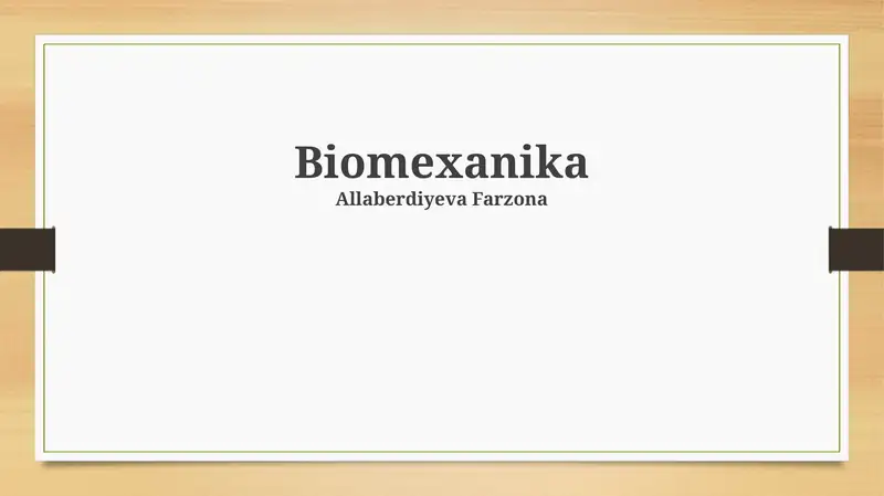 Biomexanika