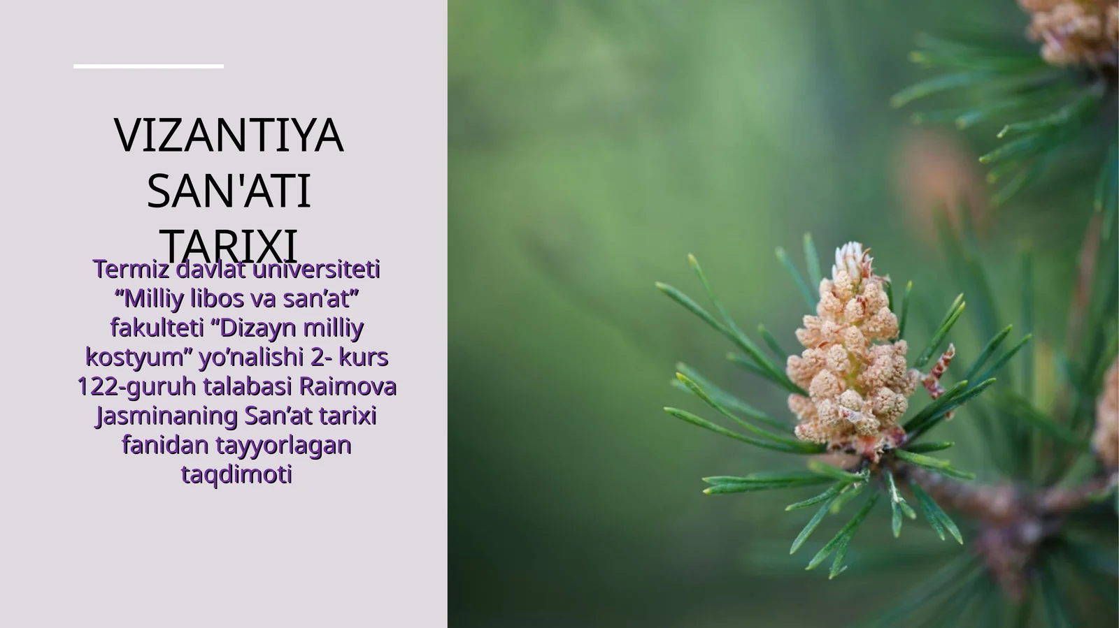 VIZANTIYA SAN'ATI TARIXI