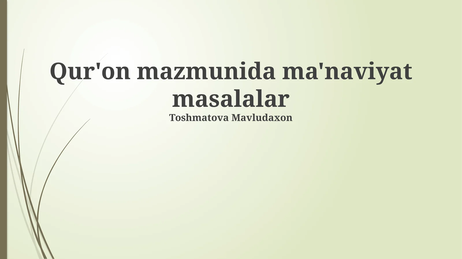 Ma'naviyat masalalar