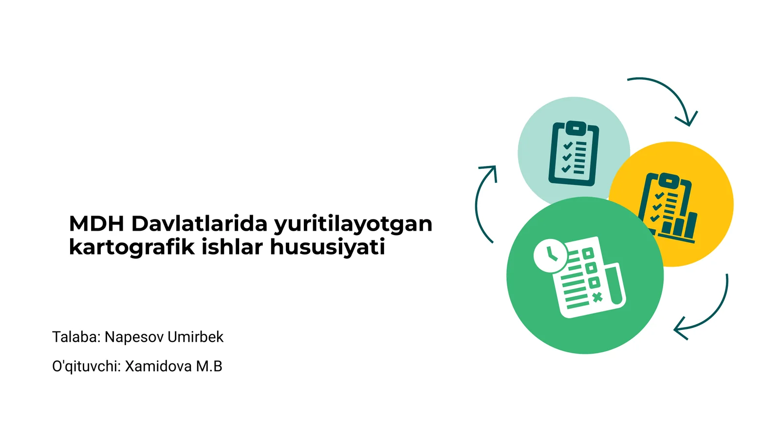 MDH Davlatlarida yuritilayotgan kartografik ishlar hususiyati