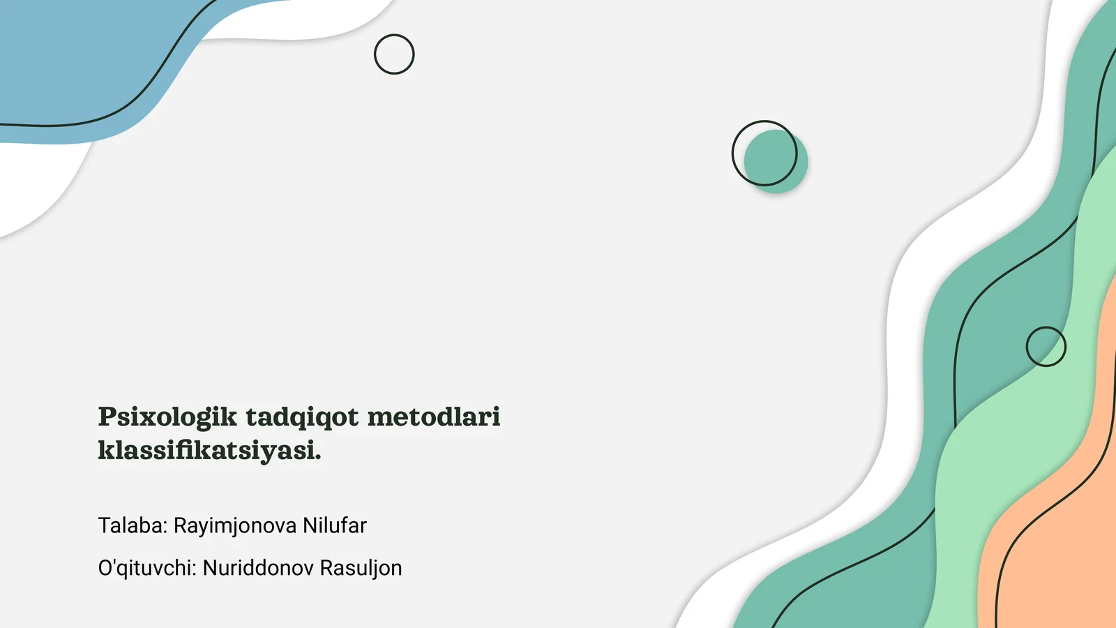 Psixologik tadqiqot metodlari klassifikatsiyasi