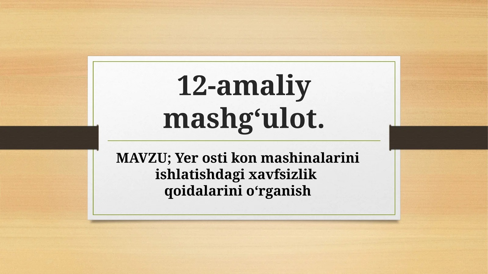 Yerosti kon mashinalarini ishlatishdagi хavfsizlikqoidalarini o‘rganish