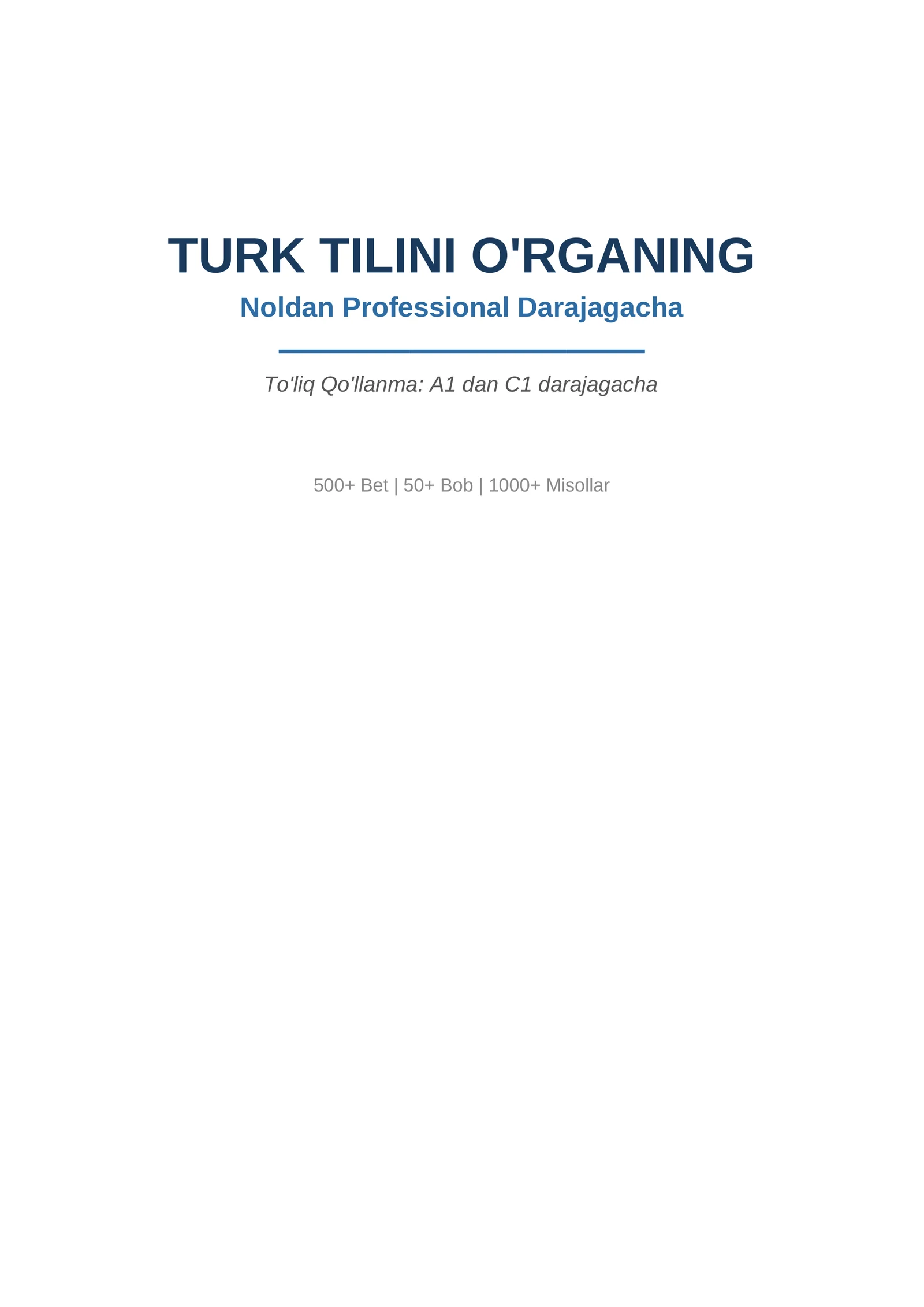 TURK TILINI O'RGANING