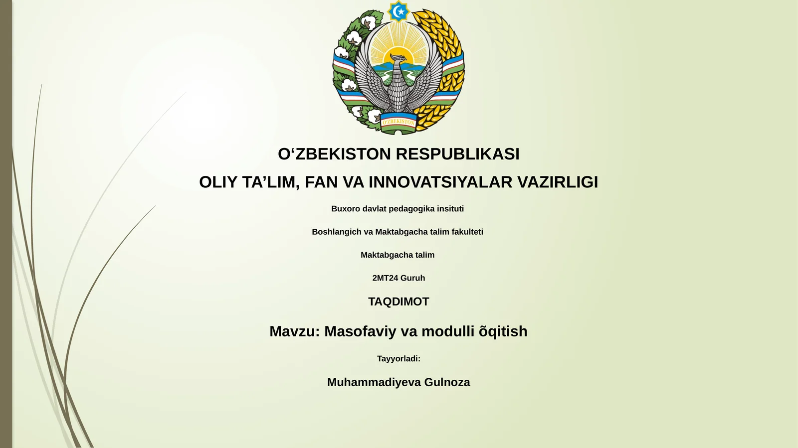 Masofaviy va modulli õqitish
