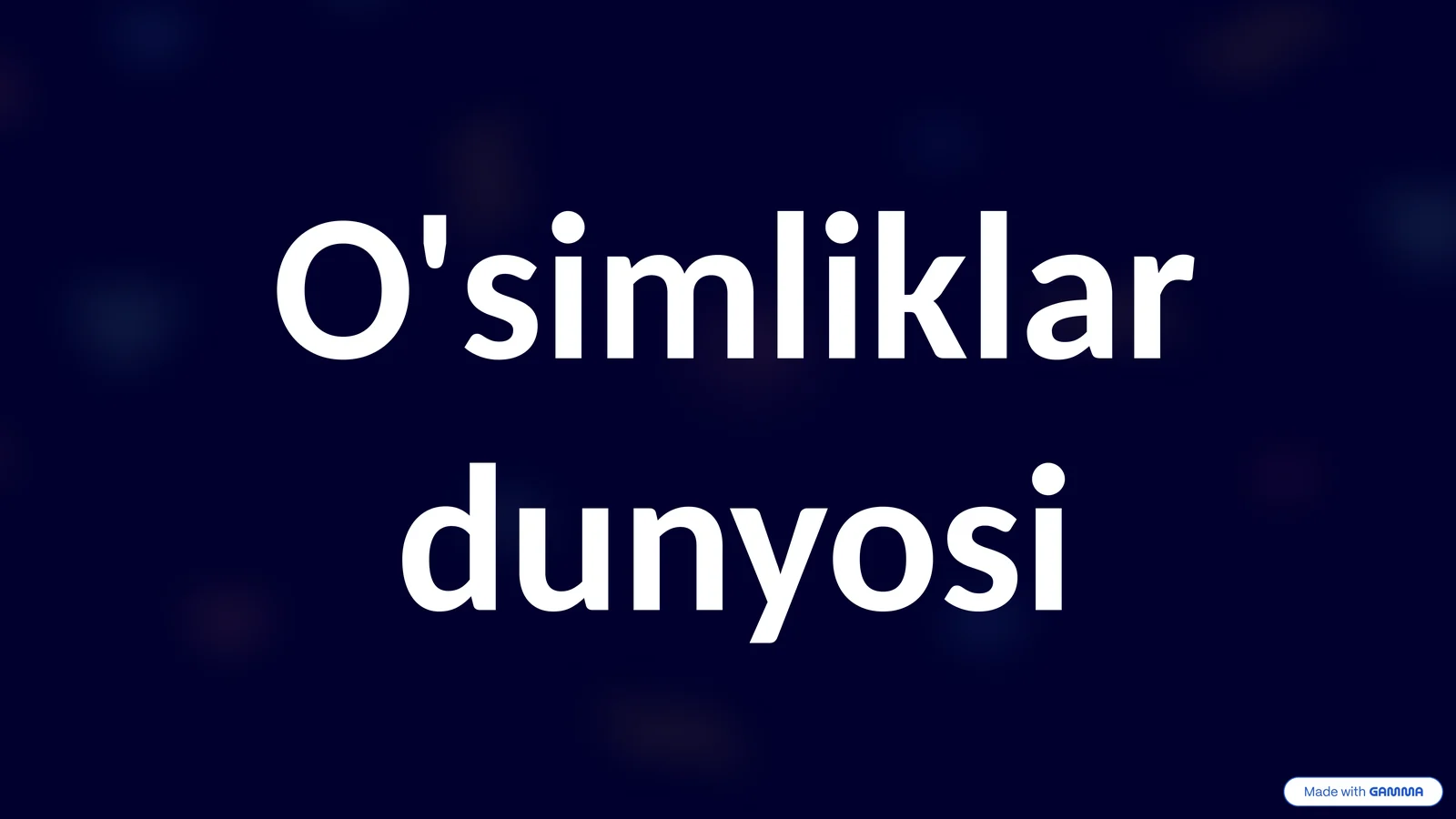 O'simliklar Dunyosi: Hayotning Rang-barang Sahifasi
