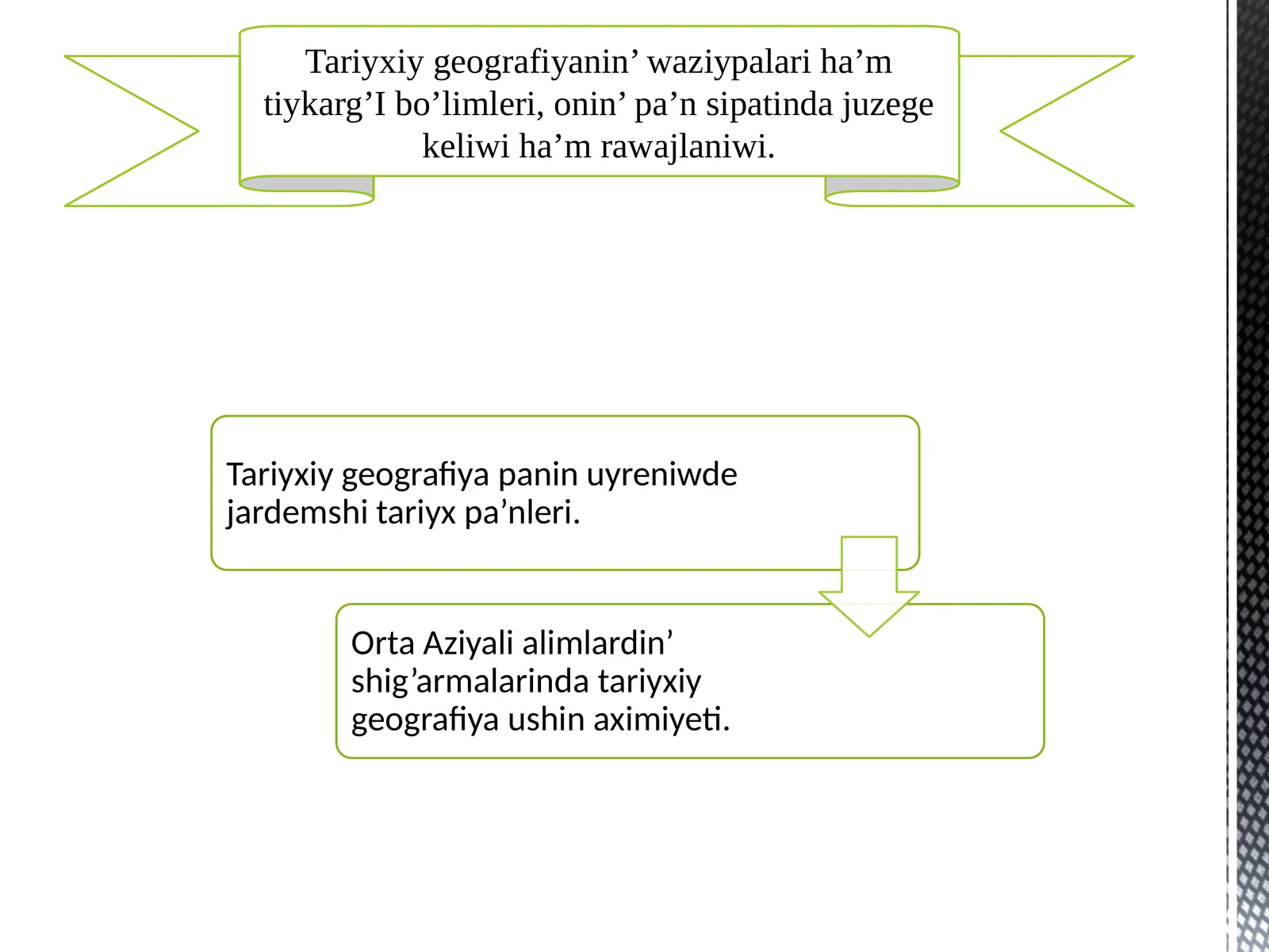 Tariyxiy-geografiyani o'rganish metodi